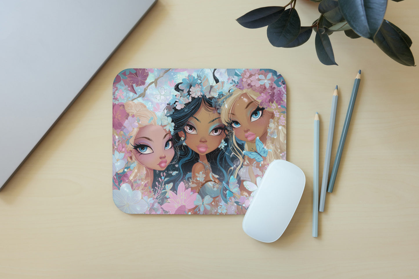 Three girls mouse pad