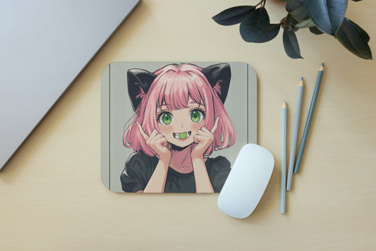 Cute girl mouse pad