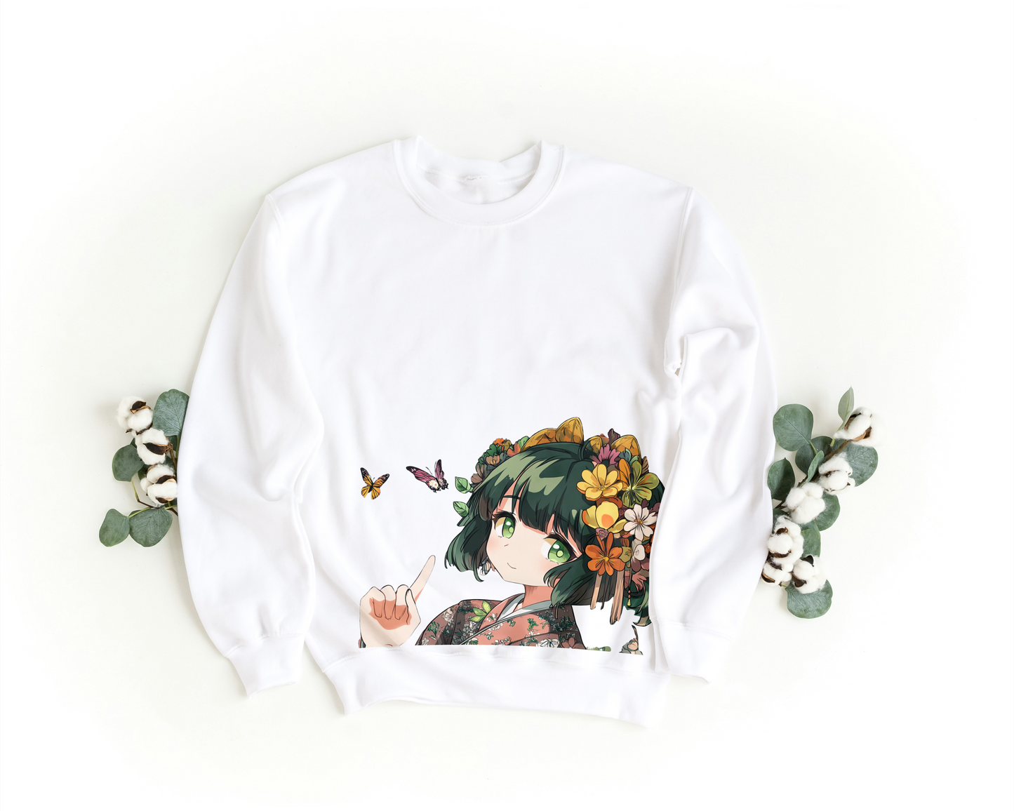 Anime-style girl DTF transfer