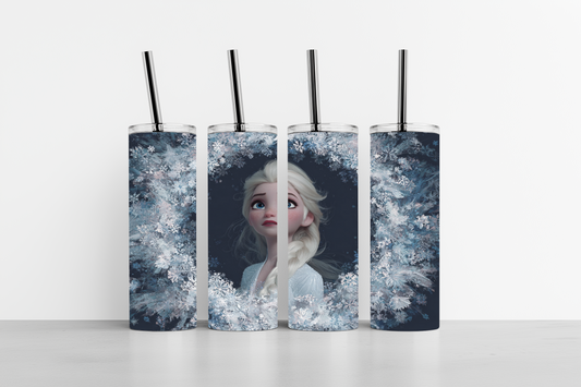 Blizzard Wreath 20oz skinny tumbler