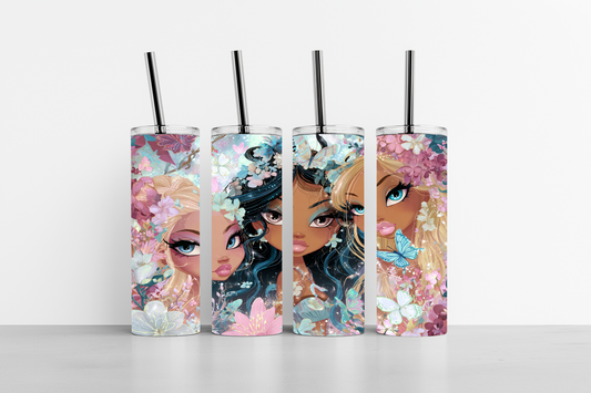 Floral Fairies of Spring 20oz skinny tumbler