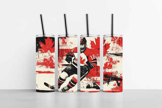 Hockey man 20oz skinny tumbler