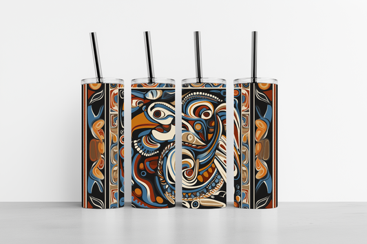 Indigenous Art 20oz skinny tumbler