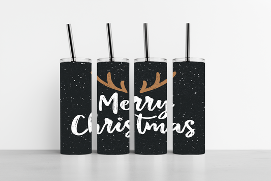 Merry Christmas 20oz skinny tumbler