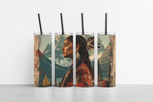 Canadian Mosaic 20oz skinny tumbler