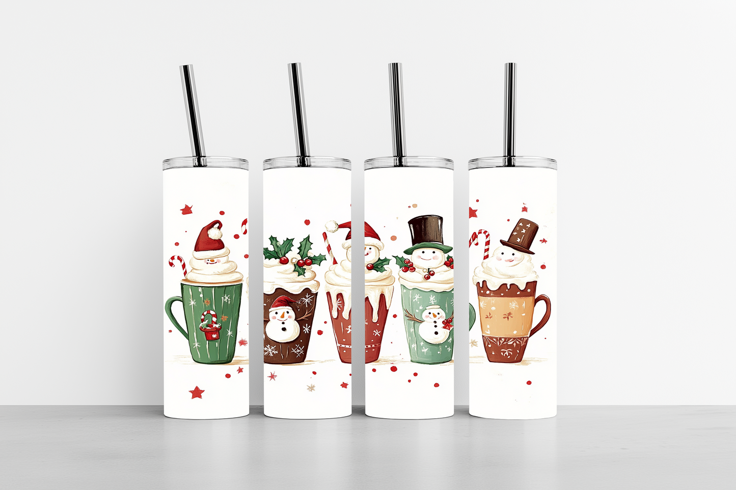 Snowman Hot Chocolate  20oz skinny tumbler